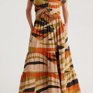 Colorful Maxi Dress with Abstract Print